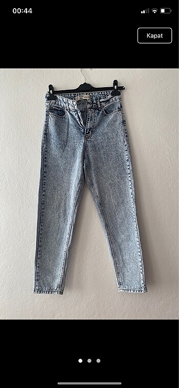 Mom jean kot pantolon