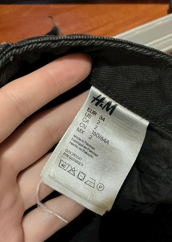 s Beden siyah Renk H&M Siyah Denim Mini Etek
