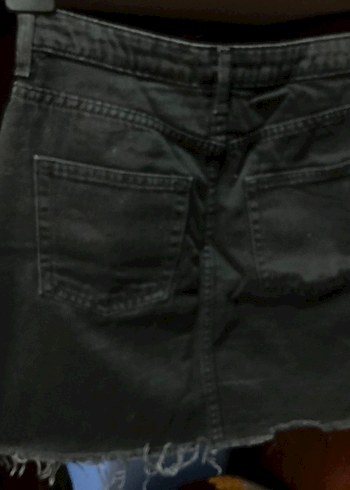 H&M H&M Siyah Denim Mini Etek