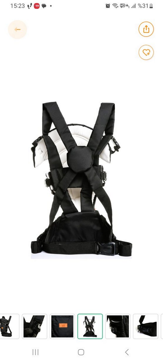 Siyah Bebek Taşıyıcı Kanguru - Görsel 4