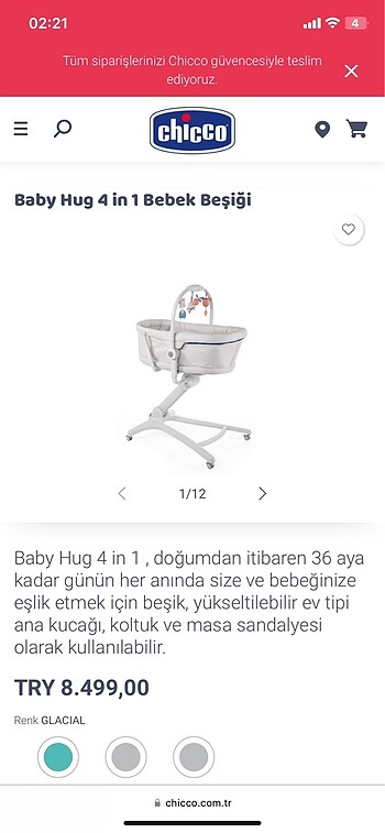 Chicco 4 in 1 beşik