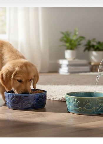 Seramik Kedi-Köpek Mama Kabı - Görsel 6