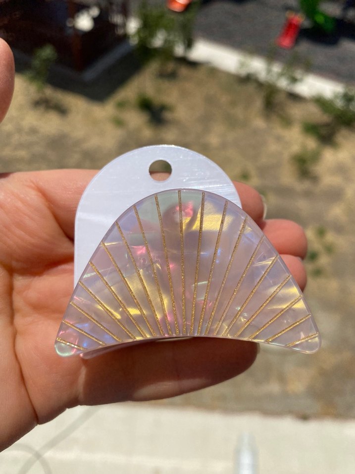 Pastel Renkli kemik istiridye toka - Görsel 2