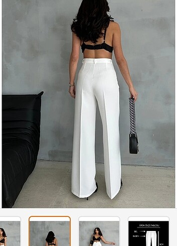 Zara Beyaz plazzo pantolon kumaş 