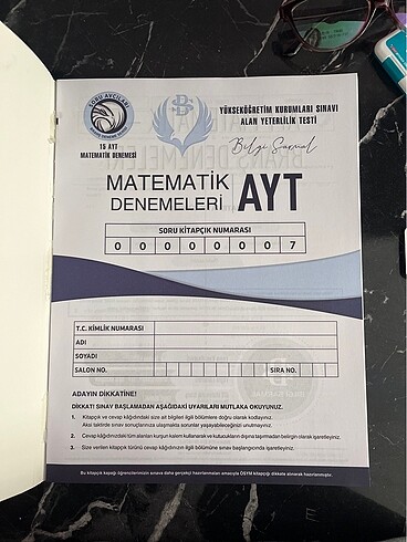  bilgi sarmal ayt matematik branş denemesi
