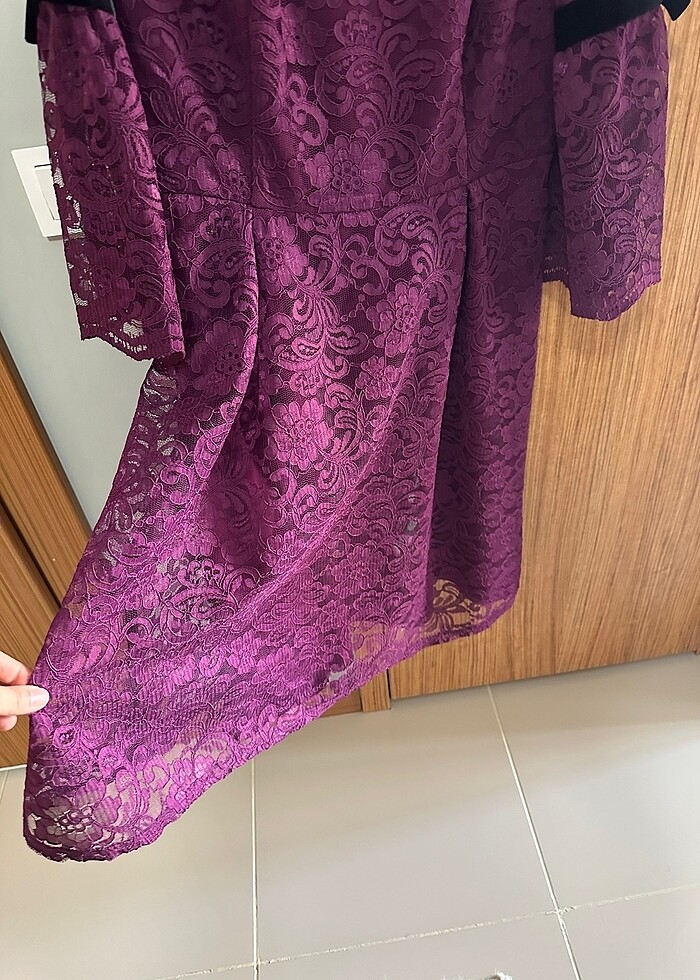 Dantelli elbise - Görsel 3