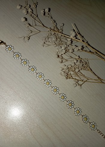 Beden papatyalı Çelik bileklik