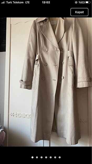 Trençkot trenchcoat bej rengi