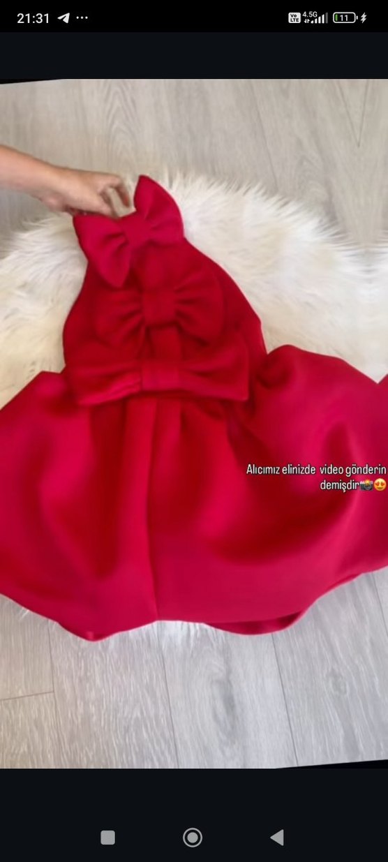 Pembe Fiyonklu Kız Çocuk Abiye Elbise - Görsel 3