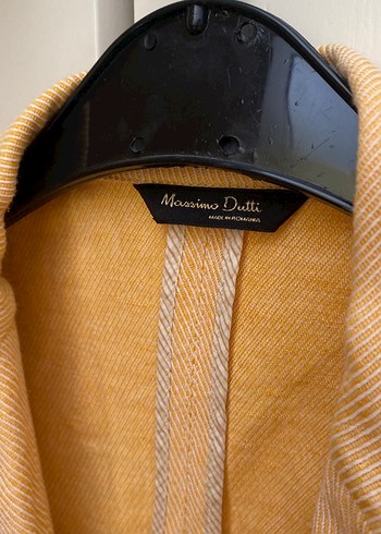 Massimo Dutti Düğmeli Bej Keten Kadın Blazer