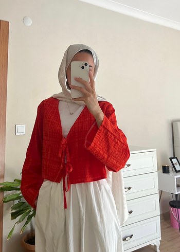 Bağcıklı Pamuklu Kimono