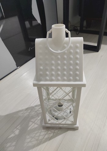 Ikea Beyaz Dekoratif Mumluk