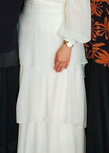 Beyaz Uzun Elbise
