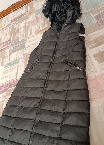 m Beden Şişme uzun yelek 