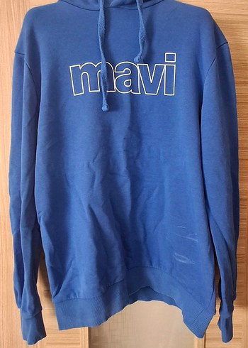 Mavi Kadın Kapüşonlu Sweatshirt