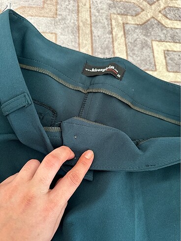 40 Beden yeşil Renk Kumaş pantolon