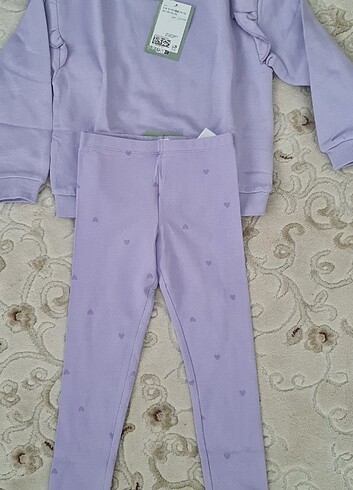 4 Yaş Beden mor Renk H&M alt üst takım 