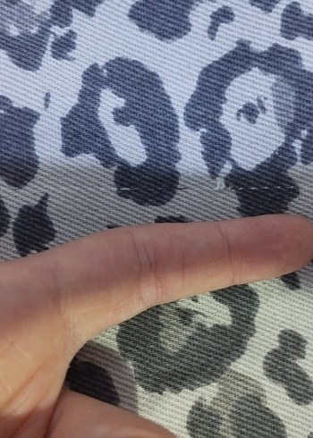 Diğer Düğmeli Leopar Desenli Rahat Kesim Kadın Pantolon