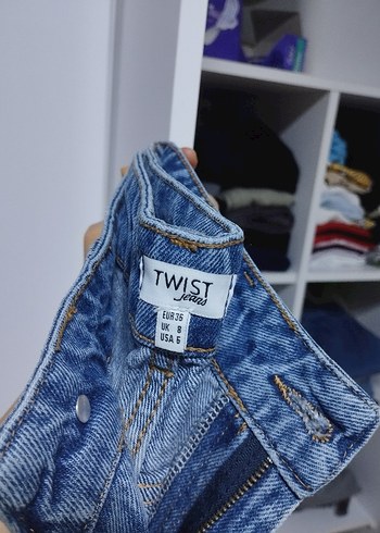 Kadın Mavi Bağlamalı Denim Jean