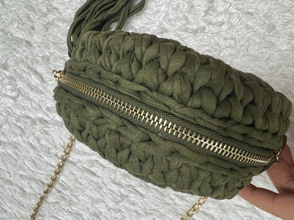 El Örgüsü Haki Çanta - Görsel 2