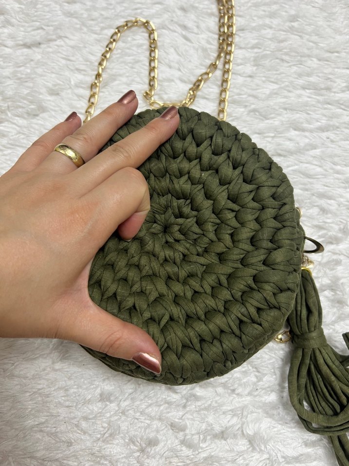 El Örgüsü Haki Çanta - Görsel 5