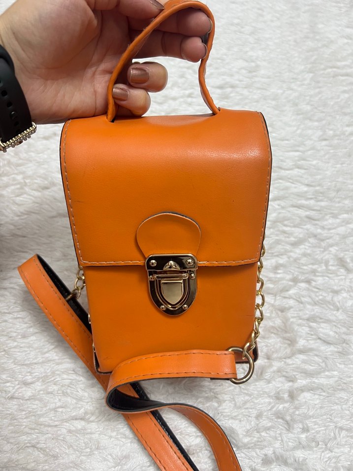 Turuncu Omuz Çantası - Görsel 3