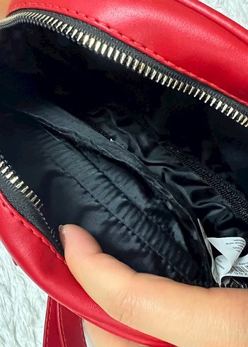 Kırmızı Deri Kadın Çanta - Görsel 5