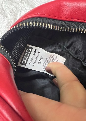 Kırmızı Deri Kadın Çanta - Görsel 6