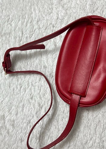 Kırmızı Deri Kadın Çanta - Görsel 3