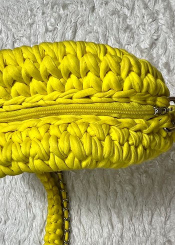 Sarı Örgü Bohem Kadın Çanta - Görsel 3