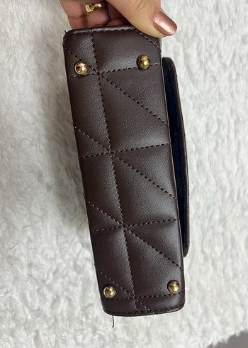 Kahverengi Deri Kadın Omuz Çantası - Görsel 5