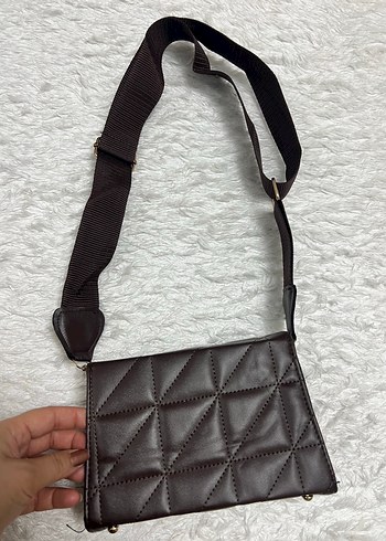 Kahverengi Deri Kadın Omuz Çantası - Görsel 2