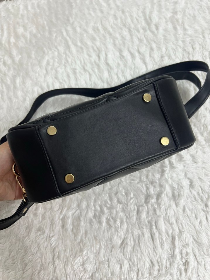 Siyah Deri Kadın Omuz Çantası - Görsel 5