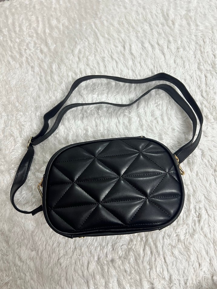 Siyah Deri Kadın Omuz Çantası - Görsel 4