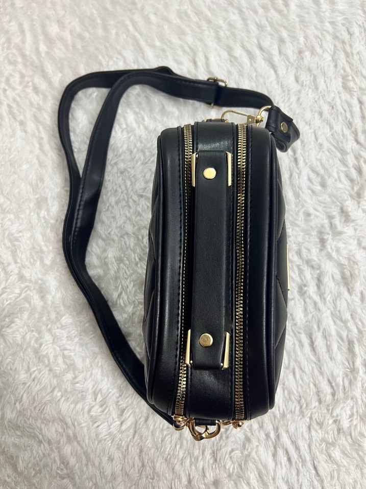 Siyah Deri Kadın Omuz Çantası - Görsel 3