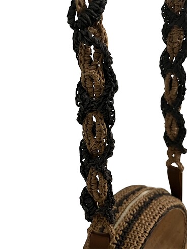 Ahşap plaka örgü çanta - Görsel 5