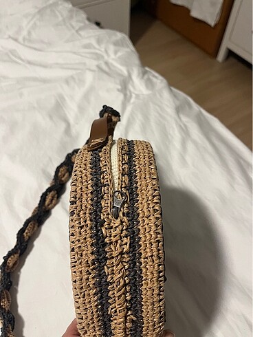 Ahşap plaka örgü çanta - Görsel 2