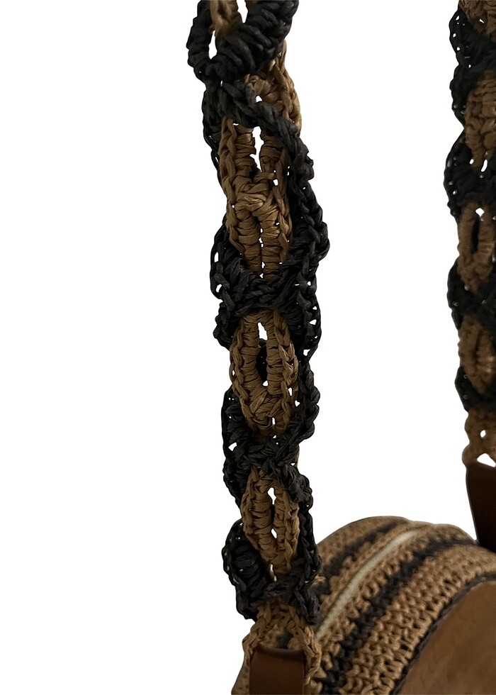 Ahşap plaka örgü çanta - Görsel 5