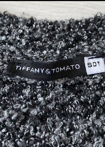 Tiffany Tomato Gri Örgü Kadın Kazak