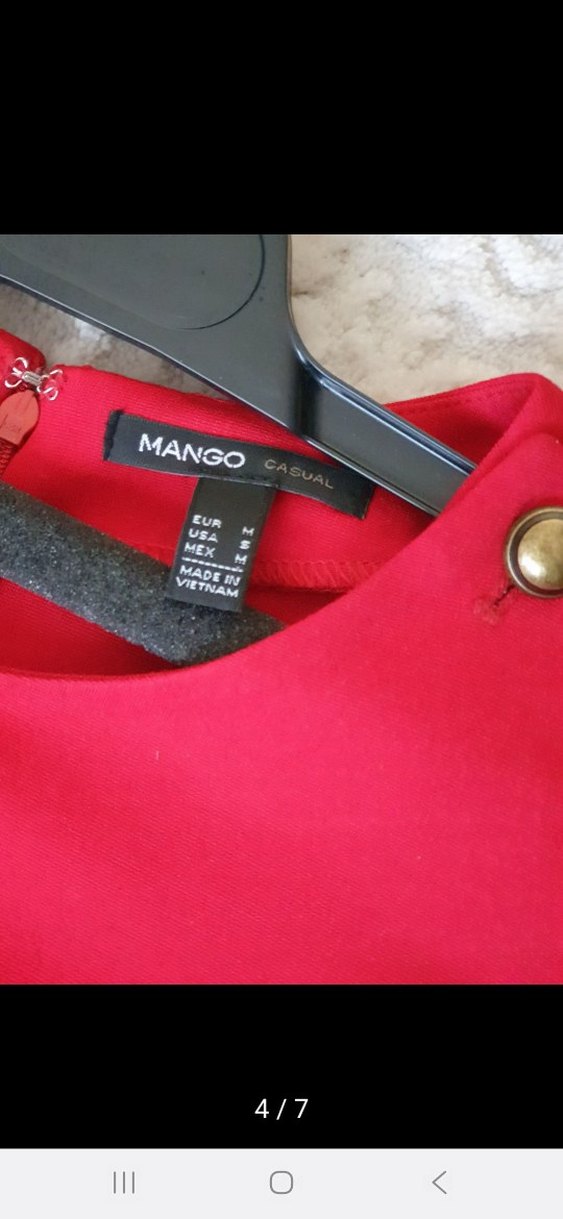 Düğmeli Kırmızı Midi Hamile Ceketi - Görsel 3