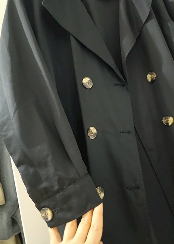 Klasik Siyah Kadın Trençkot - Görsel 2