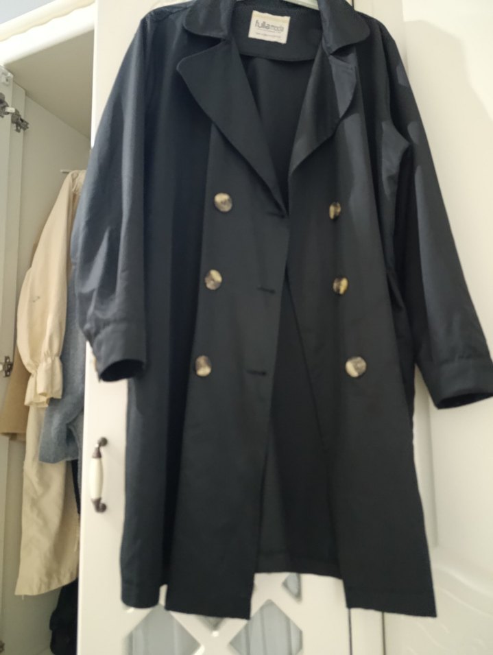 Klasik Siyah Kadın Trençkot - Görsel 4