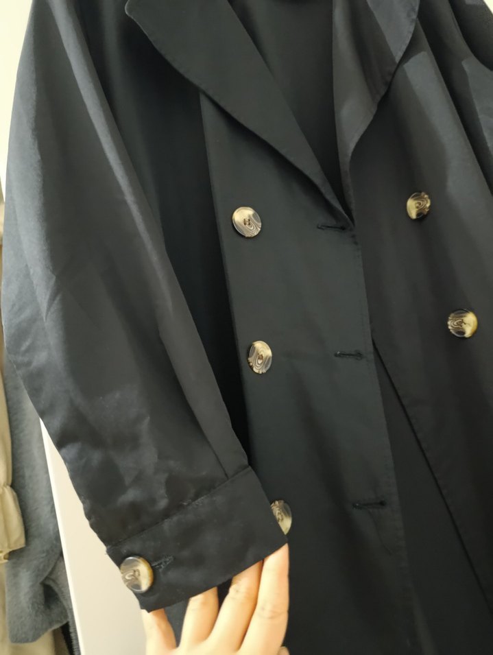 Klasik Siyah Kadın Trençkot - Görsel 2