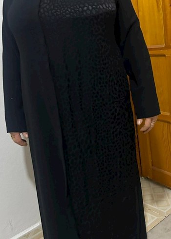 Siyah Uzun Kollu Salaş Siyah Elbise - Görsel 2