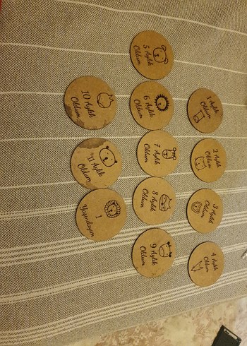 Kahverengi Yuvarlak Mouse Pad Ayıcık Desenli - Görsel 4