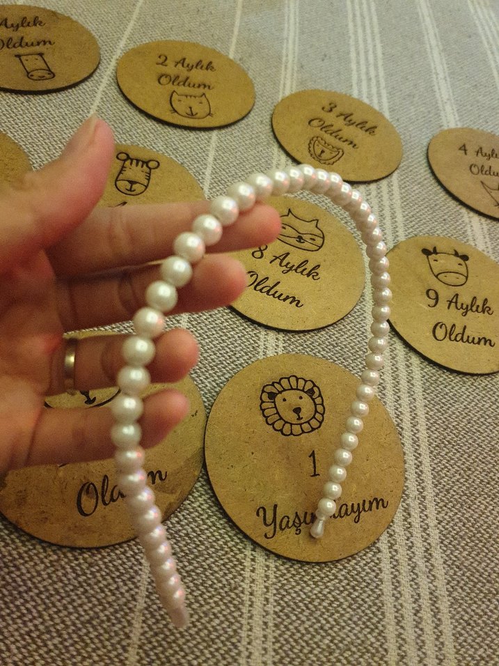 Kahverengi Yuvarlak Mouse Pad Ayıcık Desenli - Görsel 2