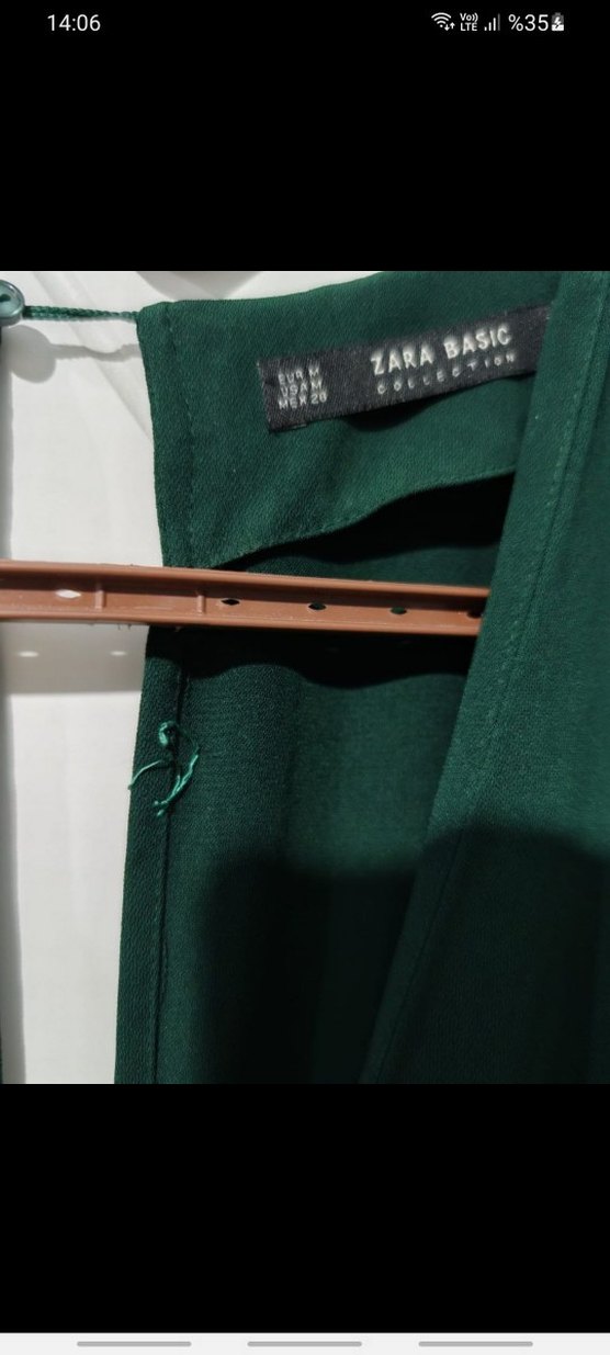 Kadın Yeşil kol Düğmelii zara tulum - Görsel 3