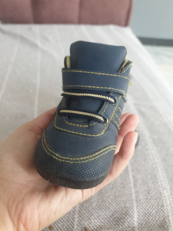 Erkek Bebek İlk Adım Ayakkabısı Gri Mavi - Görsel 2