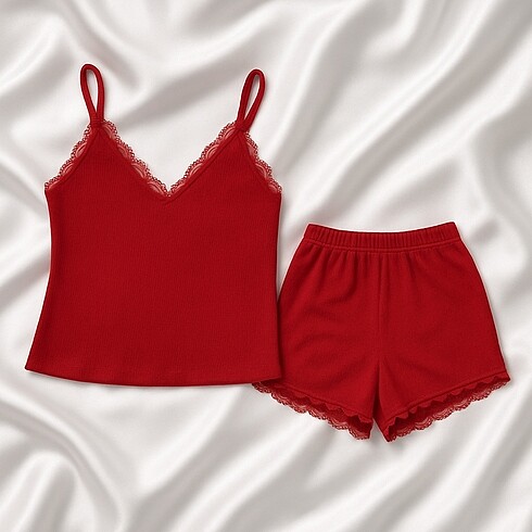 Bordo Pijama Takımı