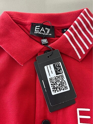 Armani EA7 Armani M beden kırmızı Polo yaka tişört